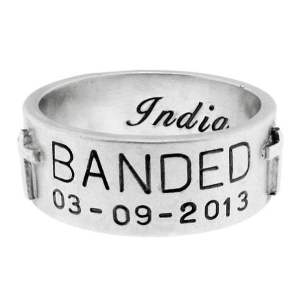 Picture of Sterling Silver Raised Accent Ring
